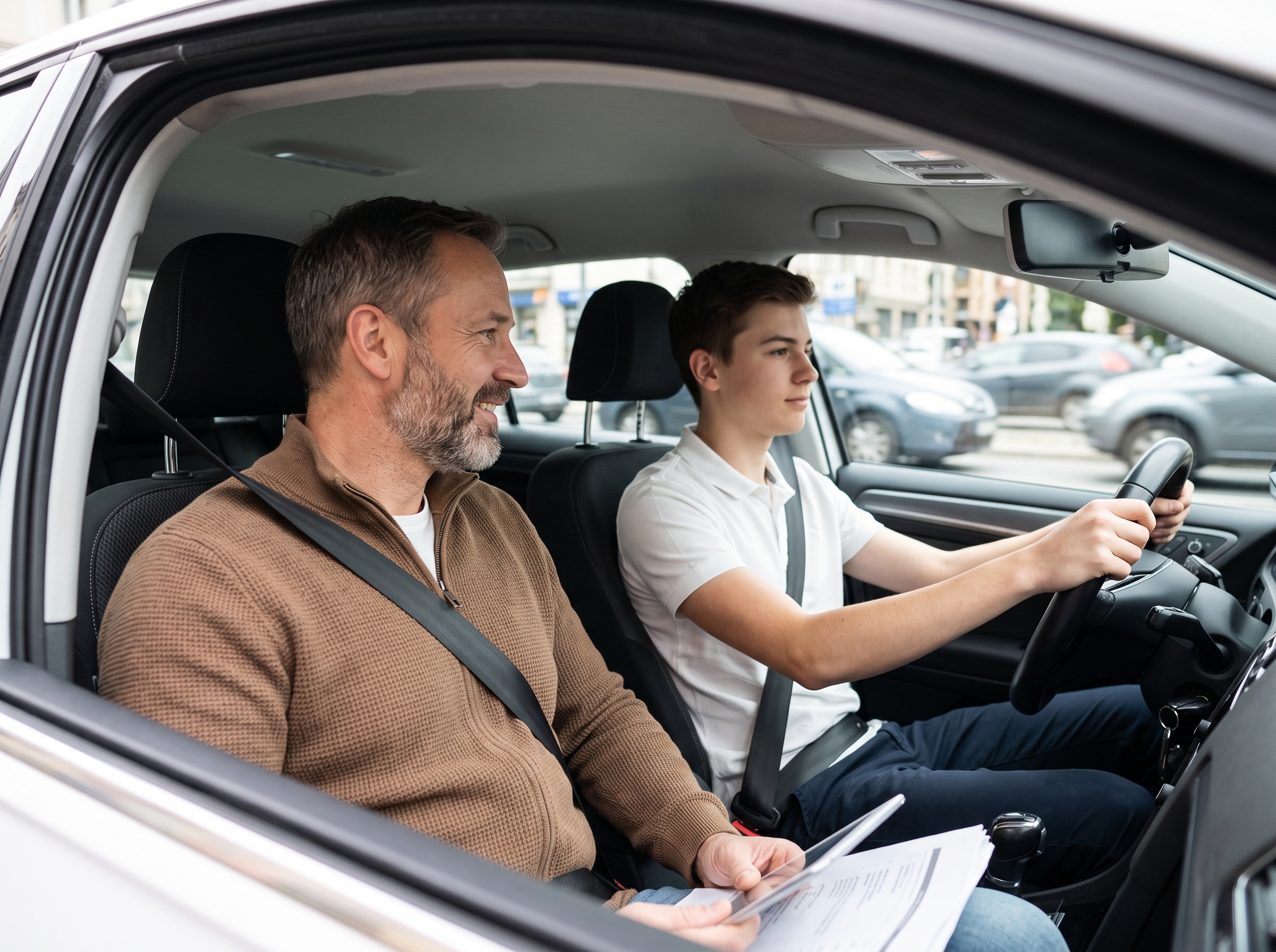 A learner driver on the road with Drive Now Driving School